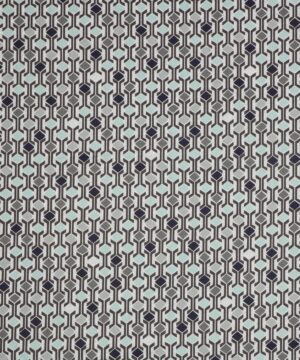 Mint, grå og sort mønster på lysegrå - Patchwork - Info mangler