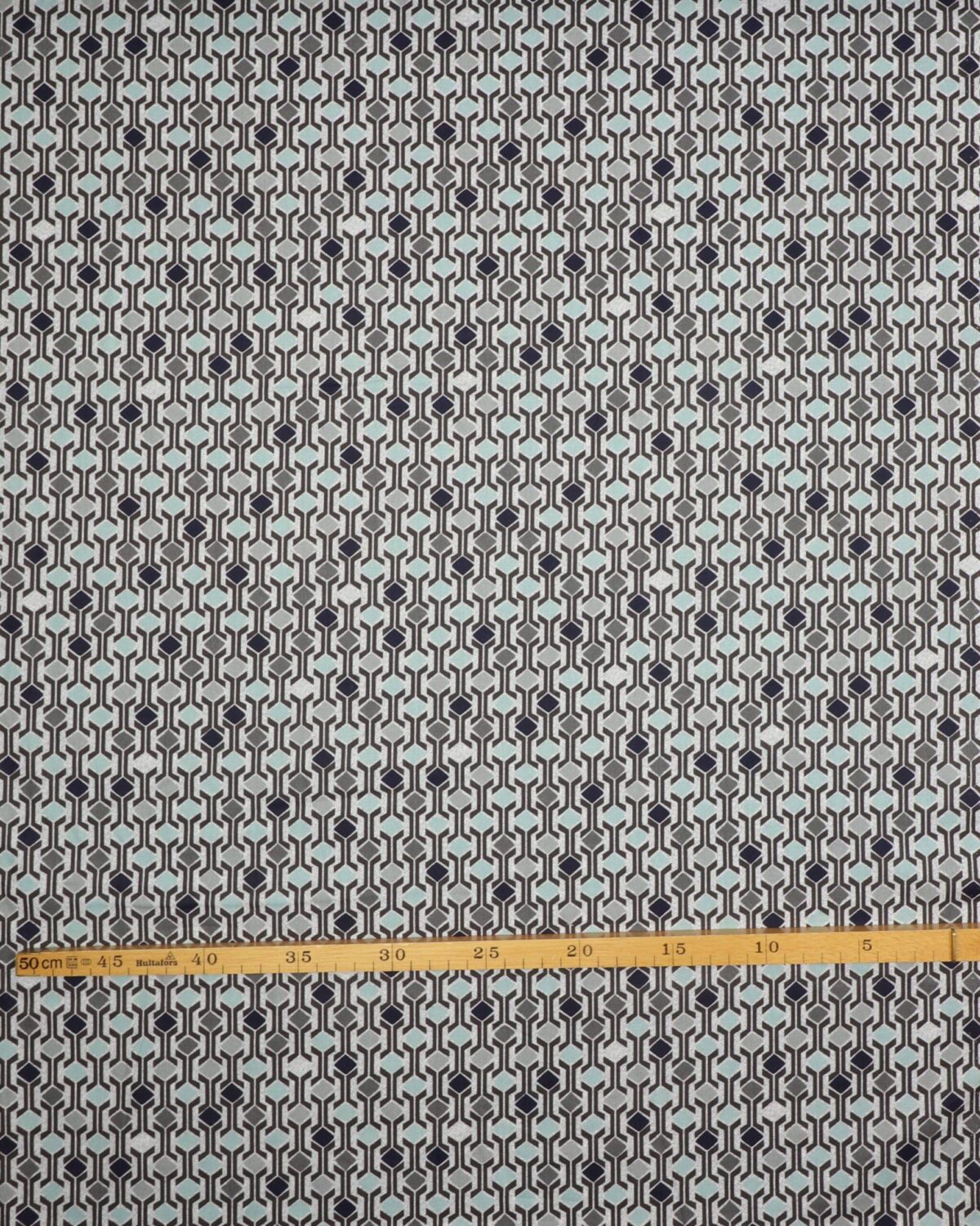 Mint, grå og sort mønster på lysegrå - Patchwork - Image 3