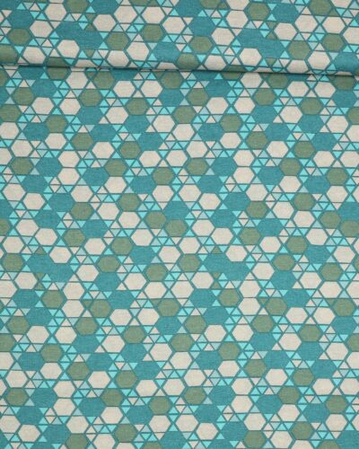 Lysegrå med kuber og trekanter - Patchwork