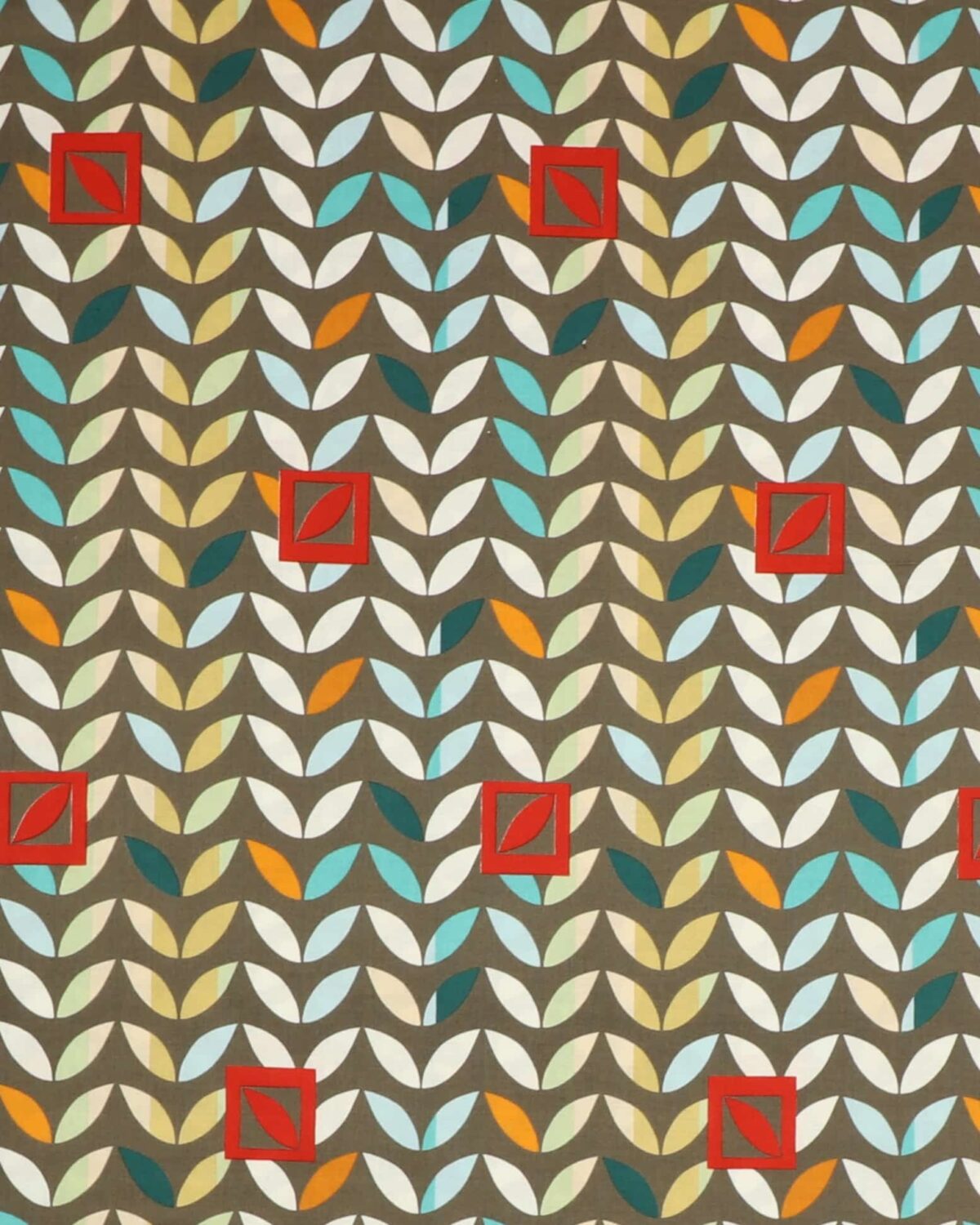 Grå med farvede bladmønster - Patchwork - Billede 2