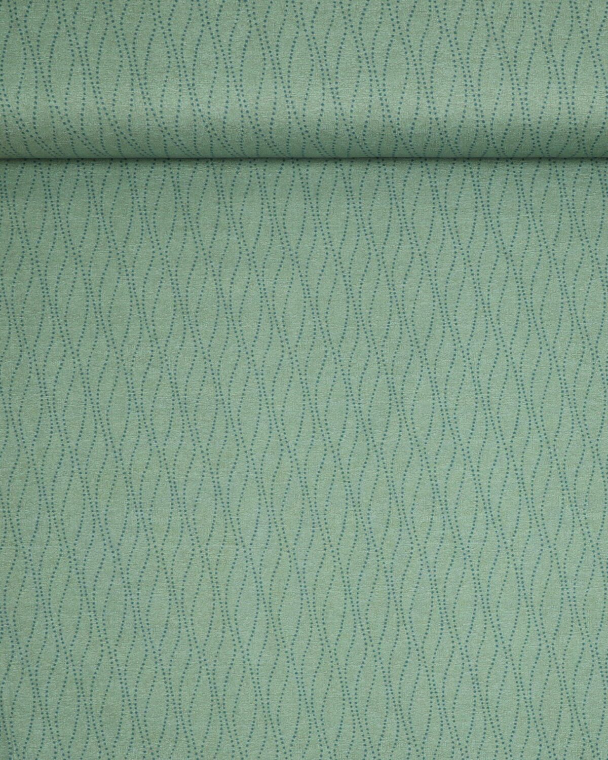 Grøn med grøn prikket linier - Patchwork