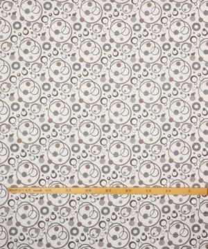 Grå cirkler på hvid - Patchwork - Timeless Treasures Fabrics of SoHo