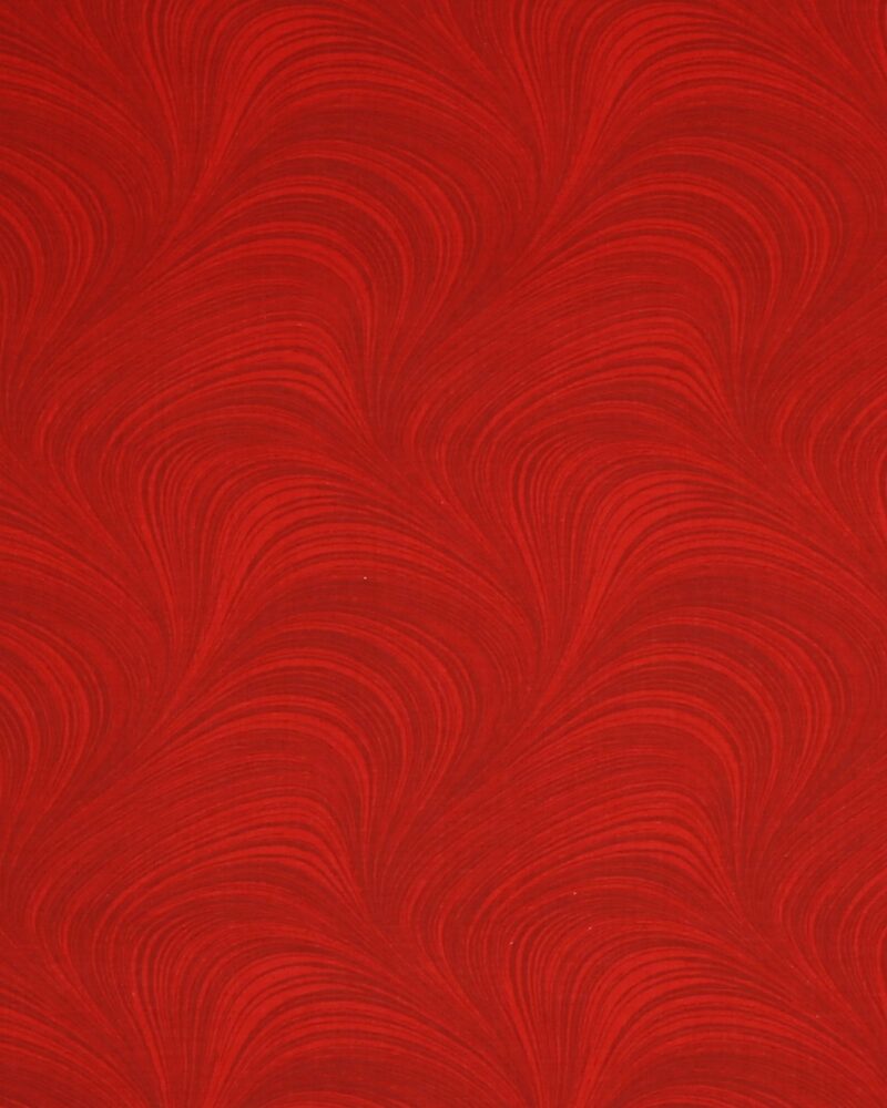 Bølget mønster i røde nuancer - Patchwork -