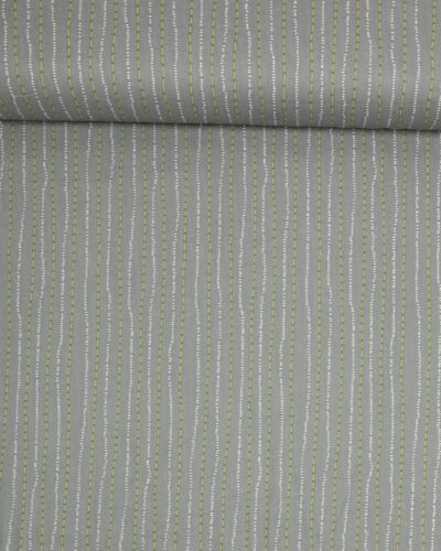 Grå med hvid og limegrøn - Patchwork