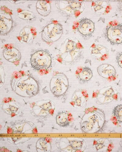 Dameansigter og roser - Patchwork