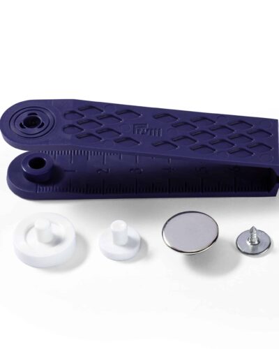 Jeansknap, 8 stk. sølv - 17 mm