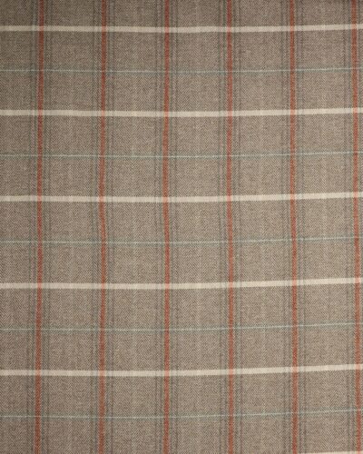 Beige m. orange og flødefarvet - Møbelstof