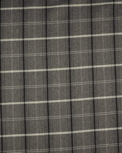 Grå m. dueblå og hvid - Møbelstof