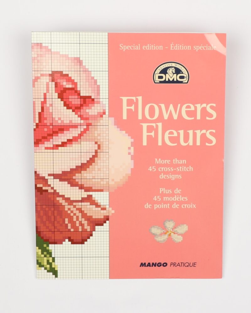 Bog med 45 blomster broderimønstre -