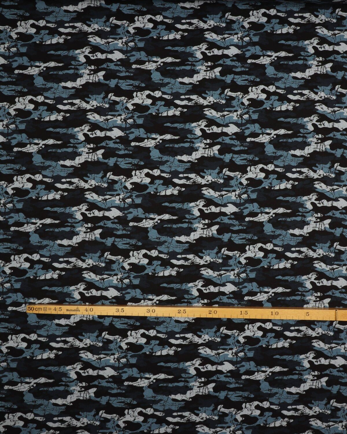 Blå camouflage - French Terry - Billede 3