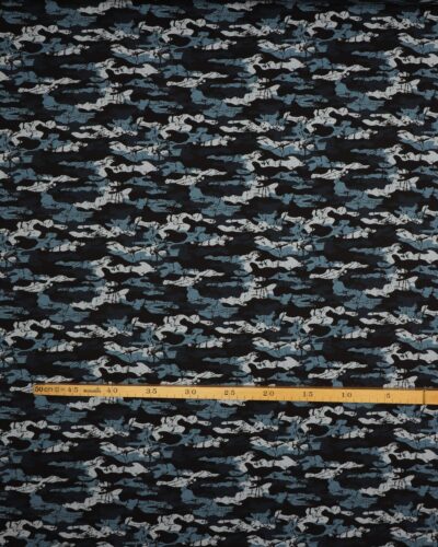 Blå camouflage - French Terry