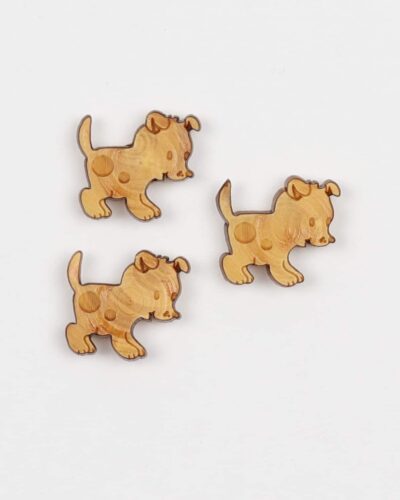 Hund - 15x20 mm træknap