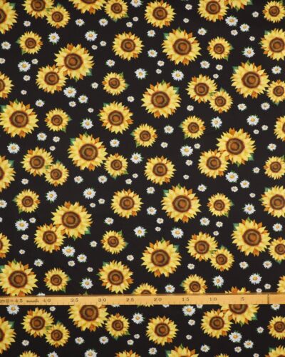 Solsikker på sort - Patchwork