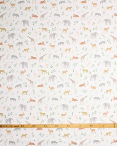 Vilde dyr på offwhite bund - Patchwork