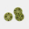 Lys grøn m. hjerter - 15 mm kokosknap -