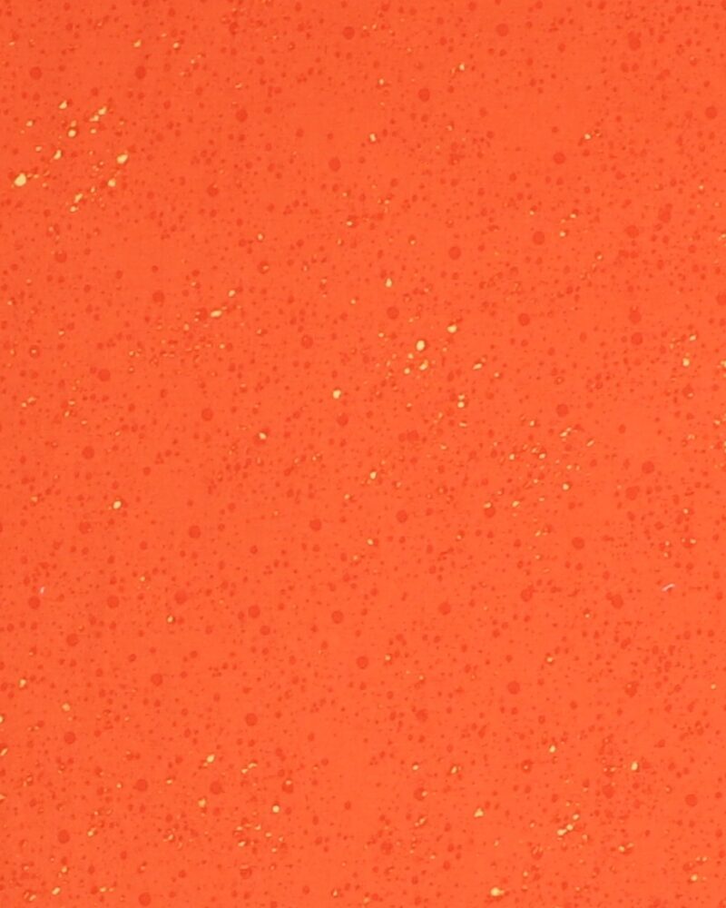 Orange m. farvede pletter - Patchwork - Info mangler