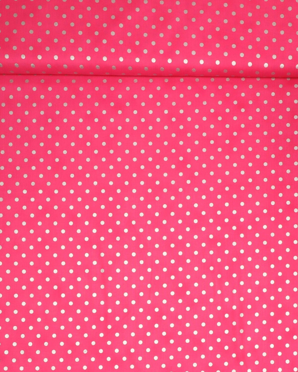Pink m. sølv prikker - Patchwork