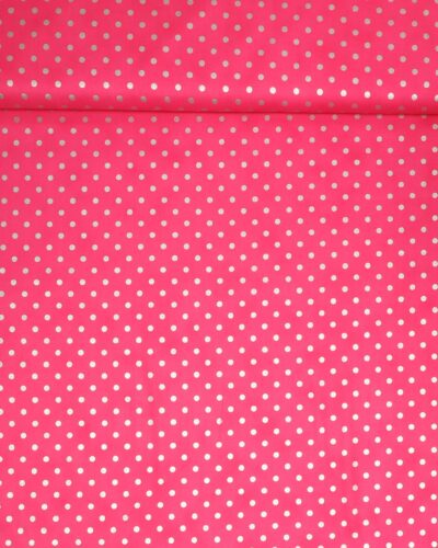 Pink m. sølv prikker - Patchwork