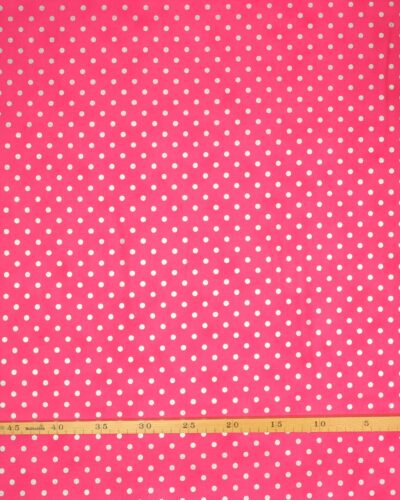 Pink m. sølv prikker - Patchwork