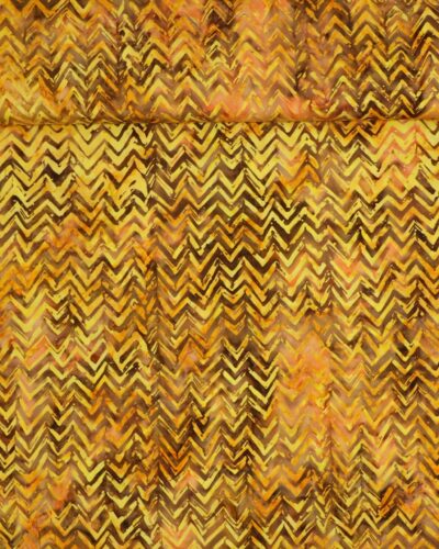 Zigzag i gul, brun, orange - Bali