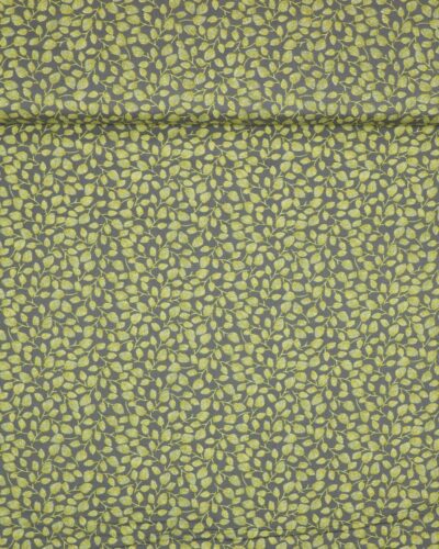 Fleur, gul/grønne blade på grå - Patchwork