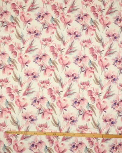 Blomster på offwhite bund - Jersey