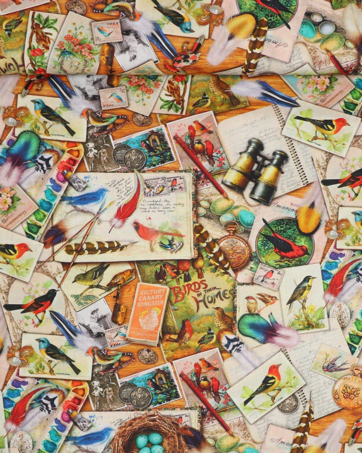 Vintage fuglekigger - Patchwork