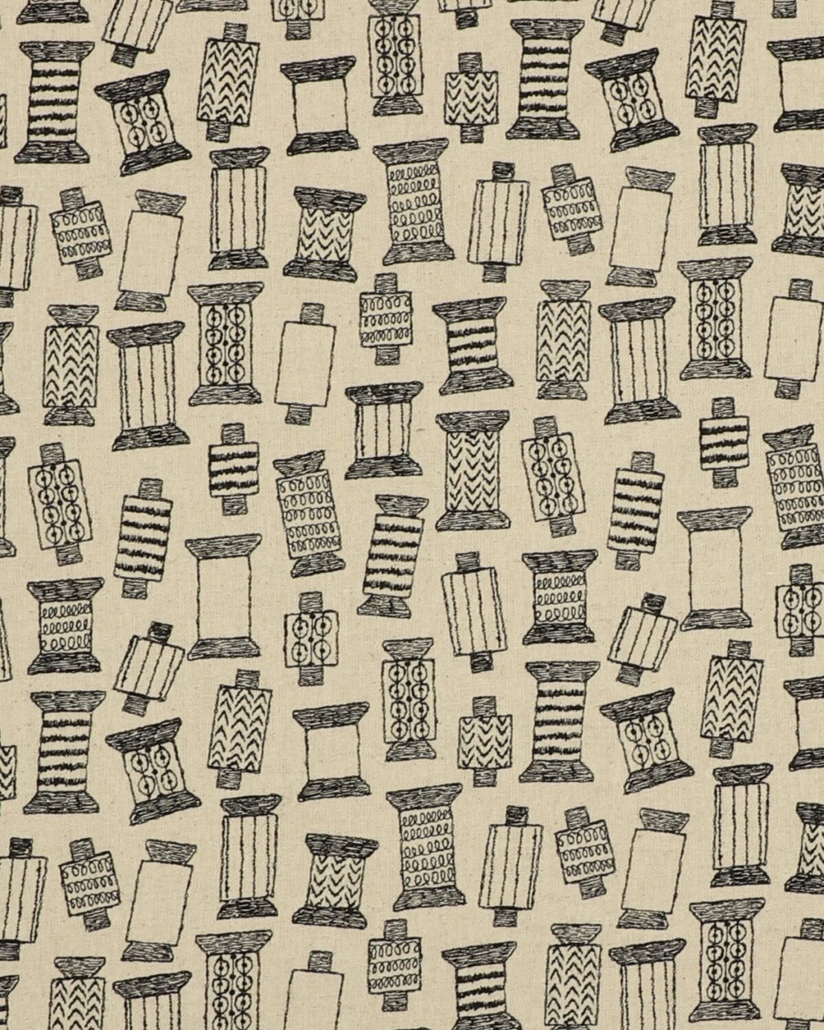 Garntrisser på naturfarvet bund - Patchwork - Billede 2