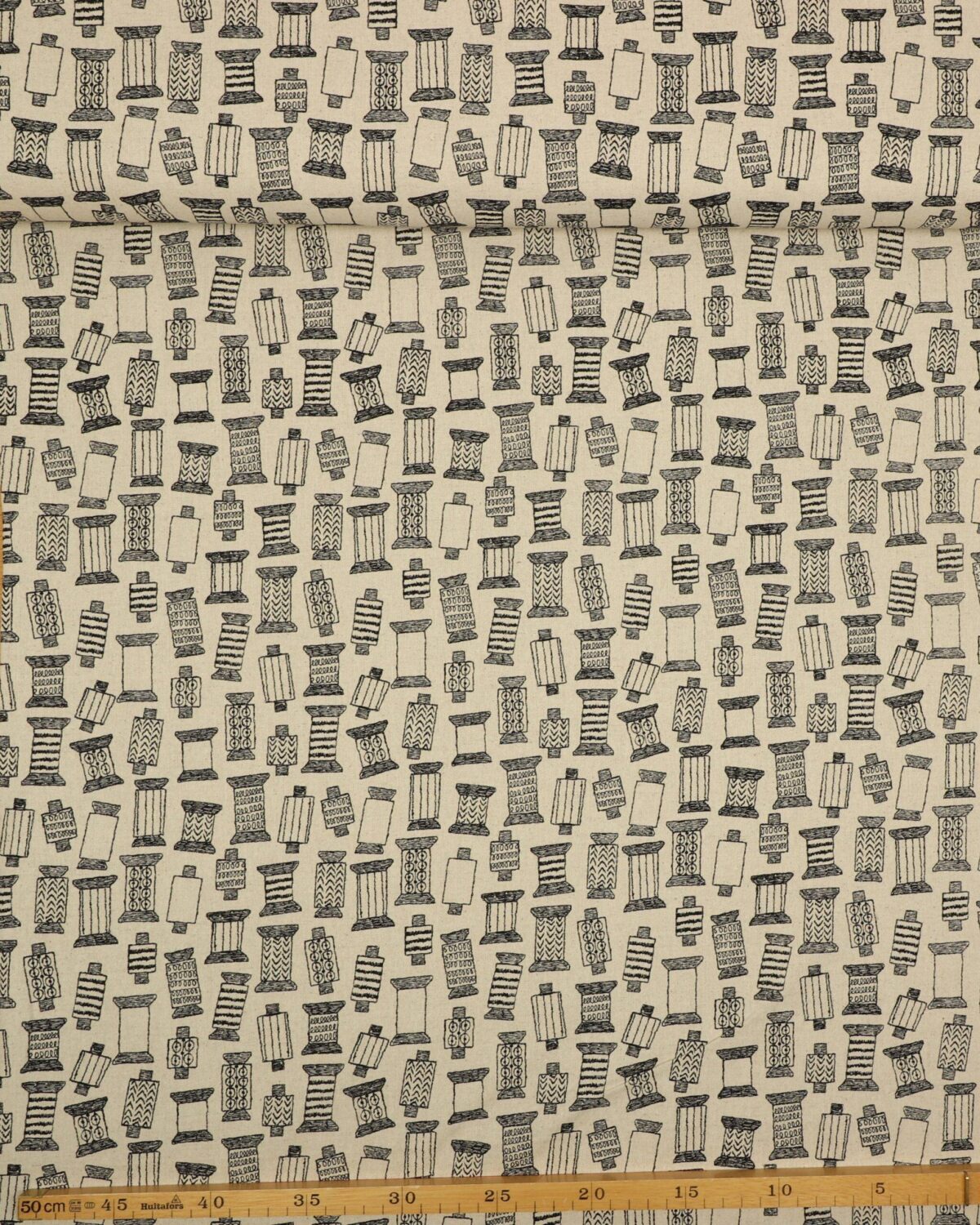 Garntrisser på naturfarvet bund - Patchwork - Billede 3
