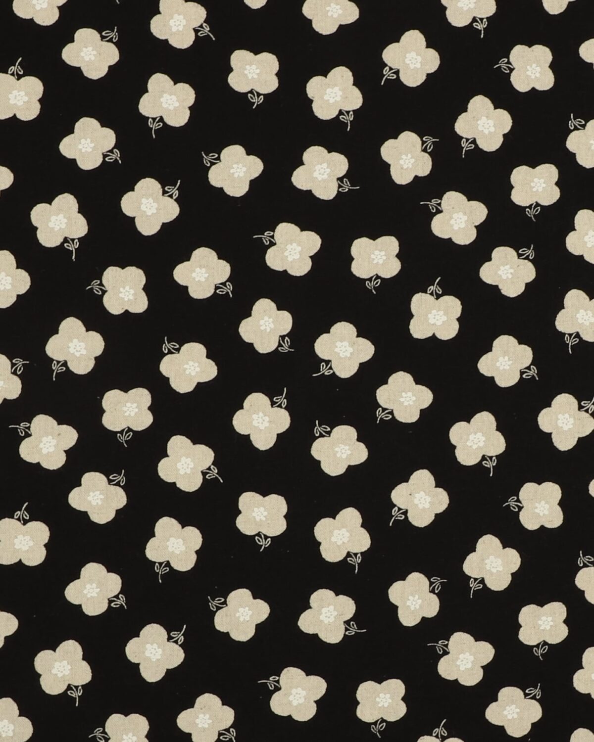 Naturfarvet blomster på sort - Patchwork - Billede 2