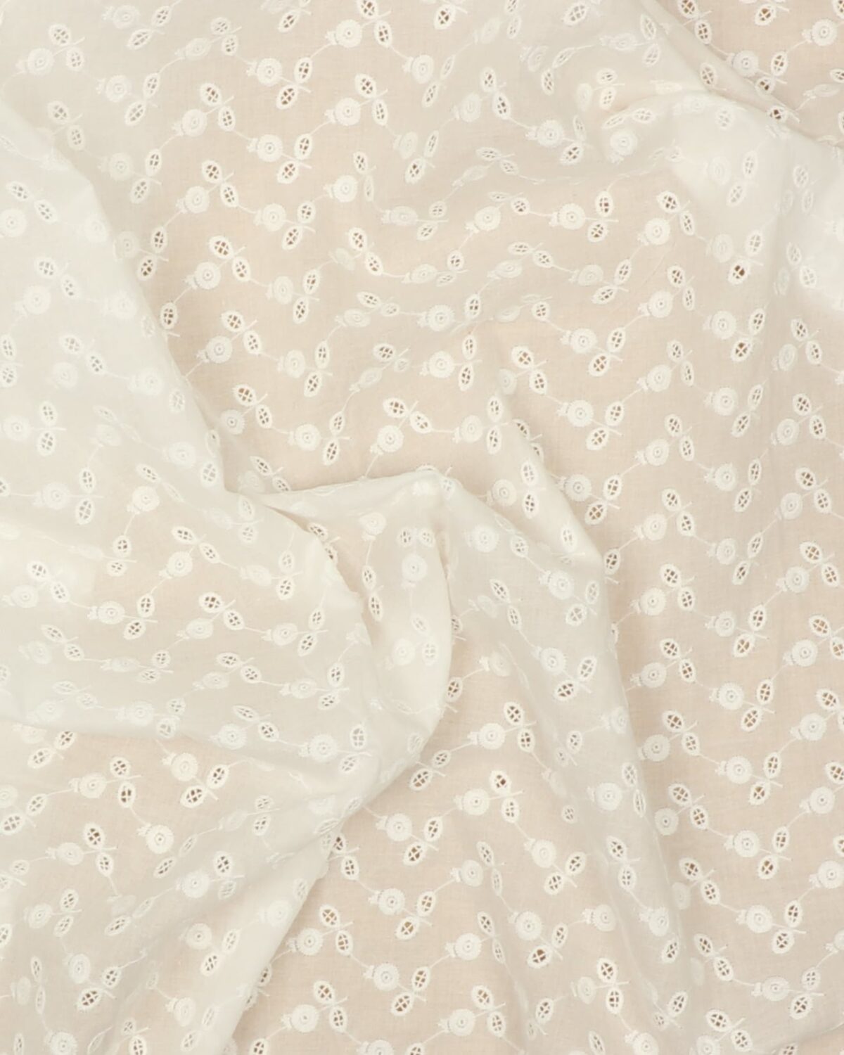 Lille blomst, offwhite - Broderie Anglaise - Image 2