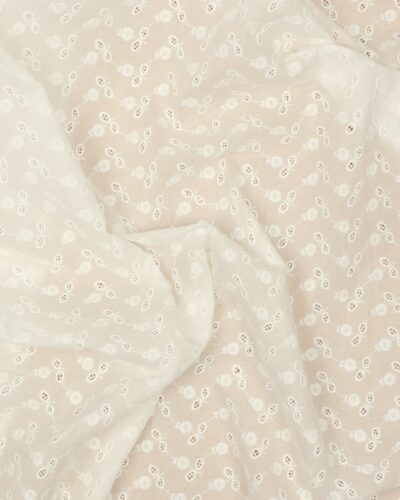 Lille blomst, offwhite - Broderie Anglaise