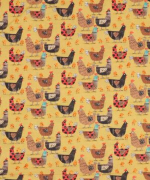 Høns og kyllinger - Patchwork - Benartex
