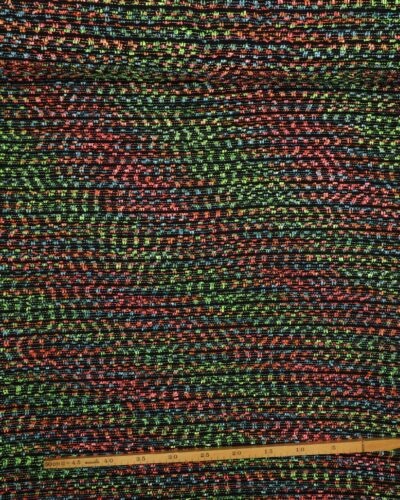 Sort m. farvede tråde - Polyester