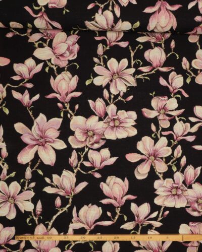 Blomster på sort bundfarve - Gobelin 7 Blomster på sort bundfarve - Gobelin