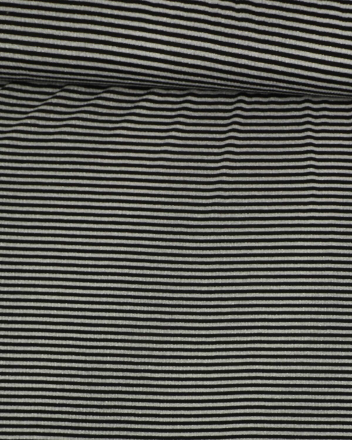 Sort/sølv striber - Tynd strik