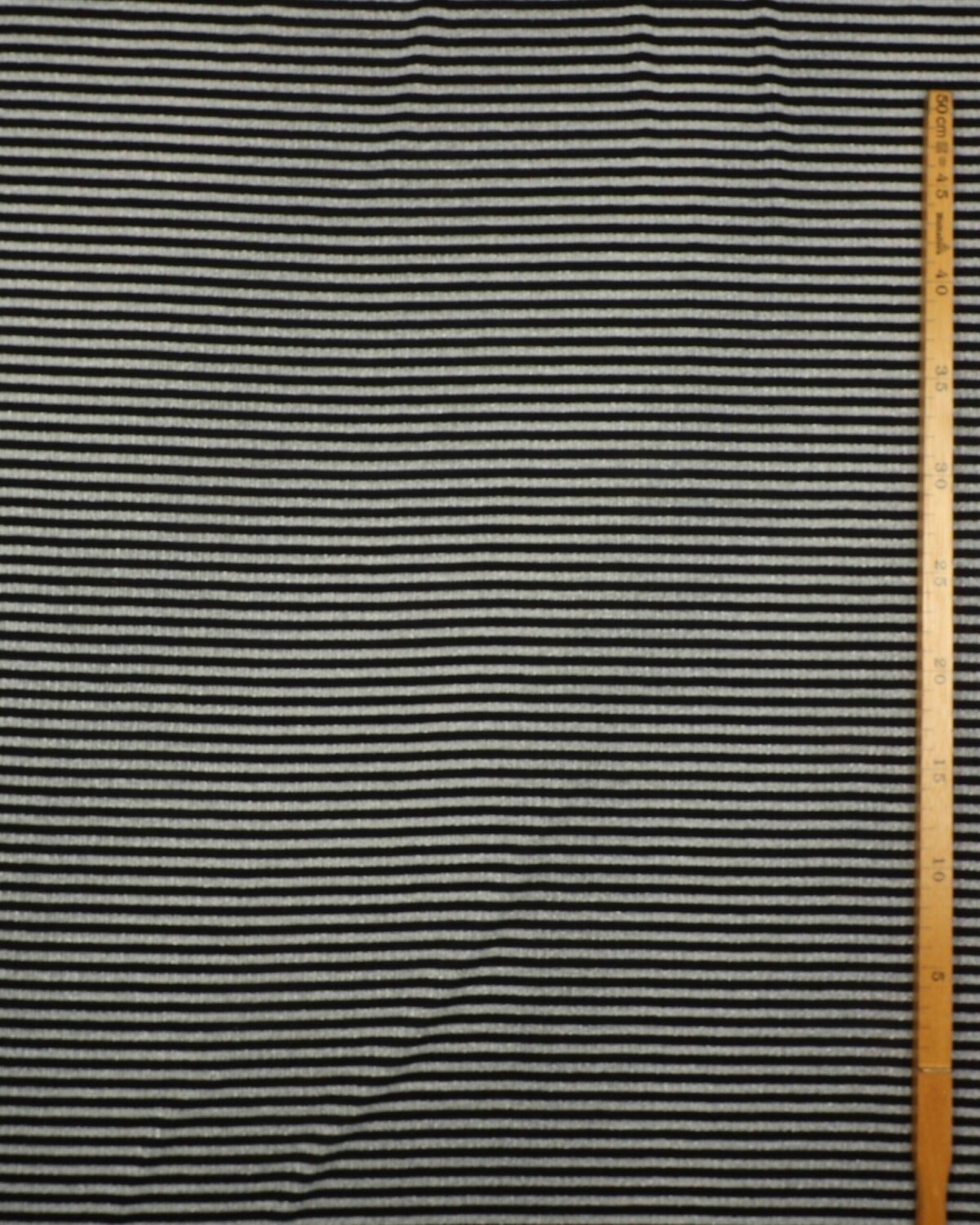 Sort/sølv striber - Tynd strik - Billede 3