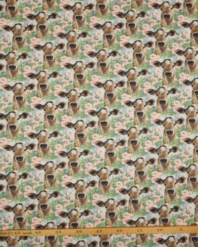 Kalve blande lyserøde blomster - Patchwork 7 Kalve blande lyserøde blomster - Patchwork