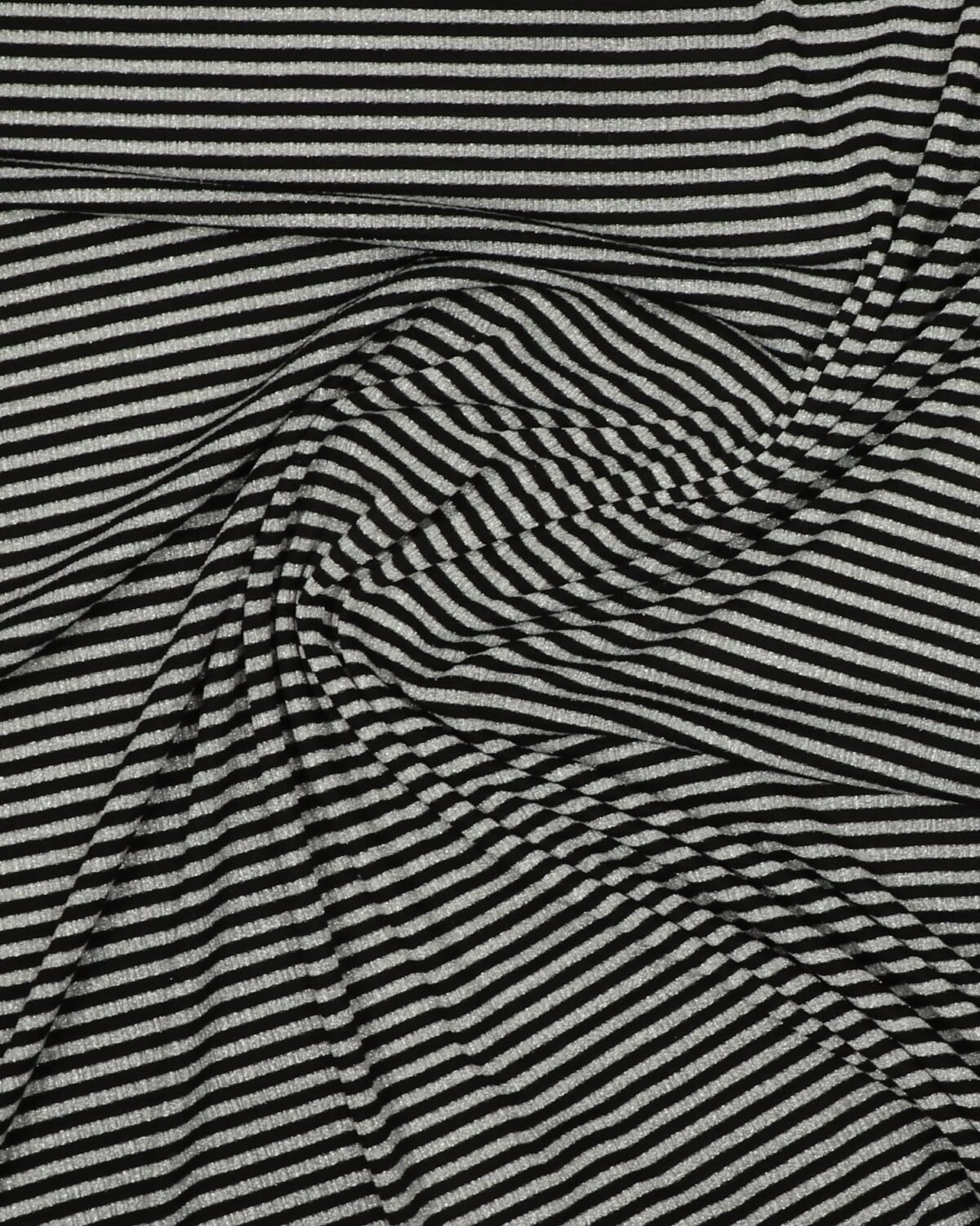 Sort/sølv striber - Tynd strik - Billede 2