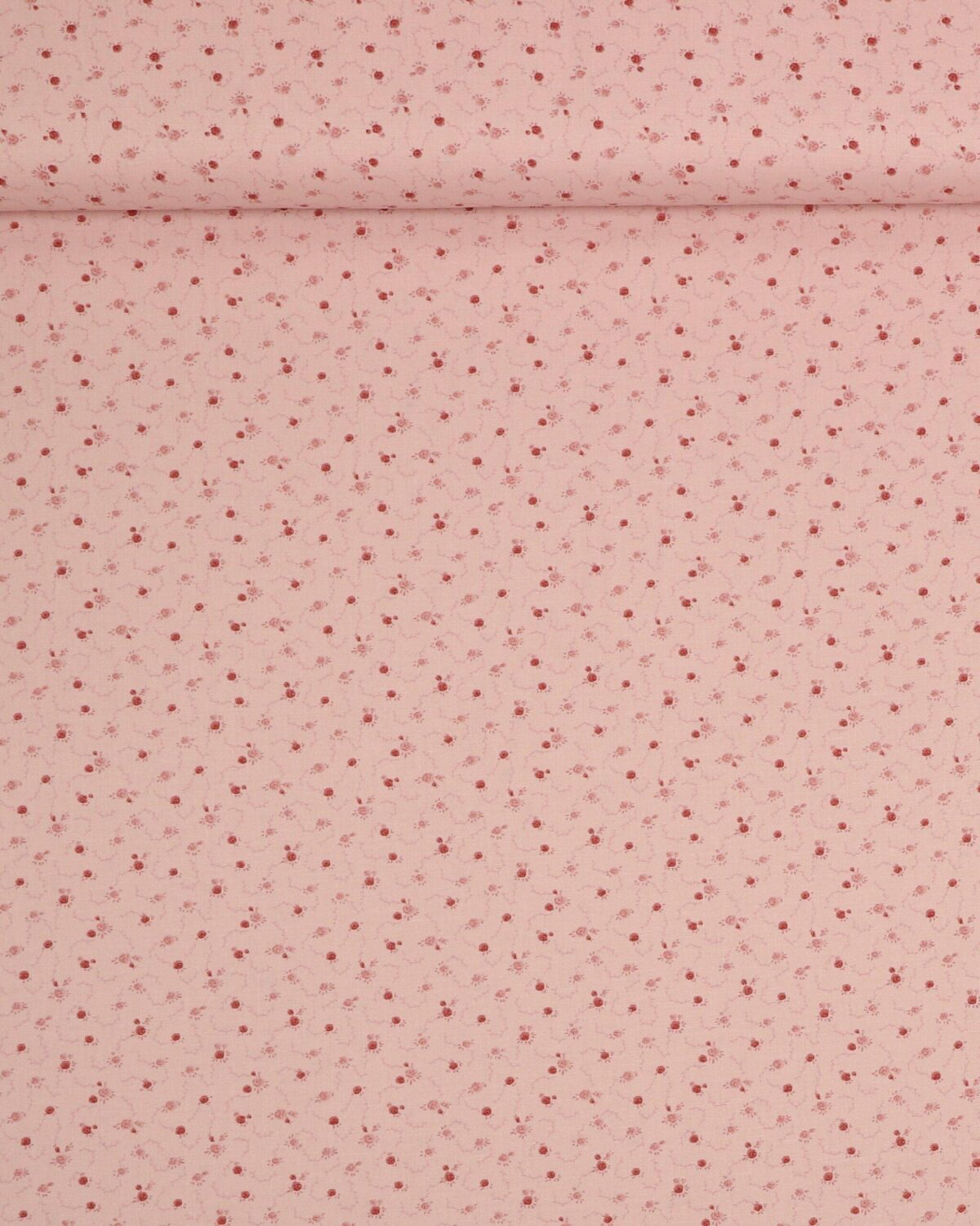 Småblomstret på lyserød- Patchwork