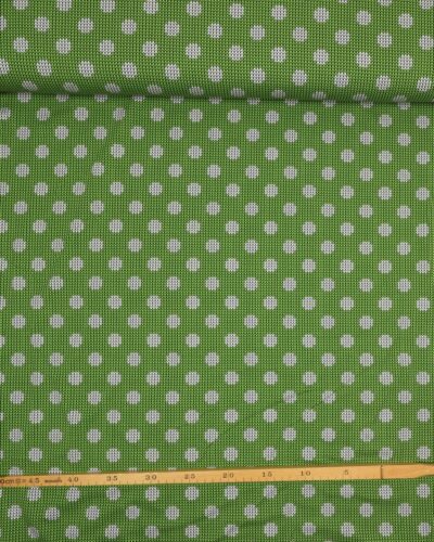 Grøn "strik" med hvide prikker - Jersey 7 Grøn "strik" med hvide prikker - Jersey
