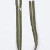 4 mm olivengrøn/sølv delbar metal lynlås - 60 cm -