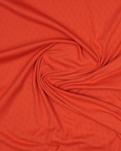 Mørk orange - Jersey m. hulmønster