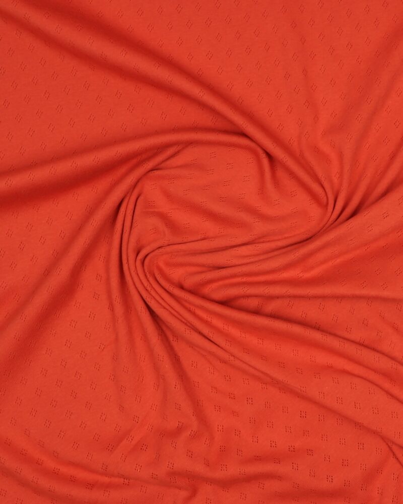 Mørk orange - Jersey m. hulmønster - Ukendt