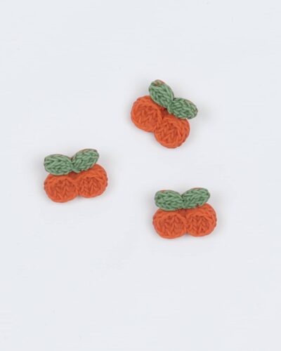 Orange bær - 15 mm øjeknap