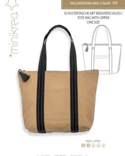 Skuldertaske med lynlås –  Minikrea 117