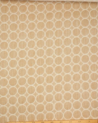Lys brun m. cirkler - Møbelstof