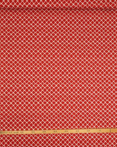 Net på rød/macramé - Patchwork