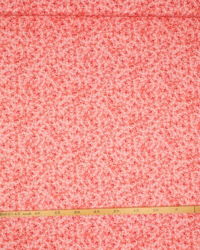 Små blomster i røde/rosa nuancer - Patchwork