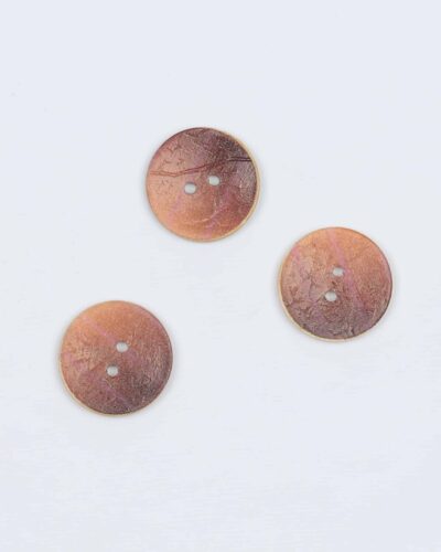Mørke orange nuancer - 22 mm kokosknap